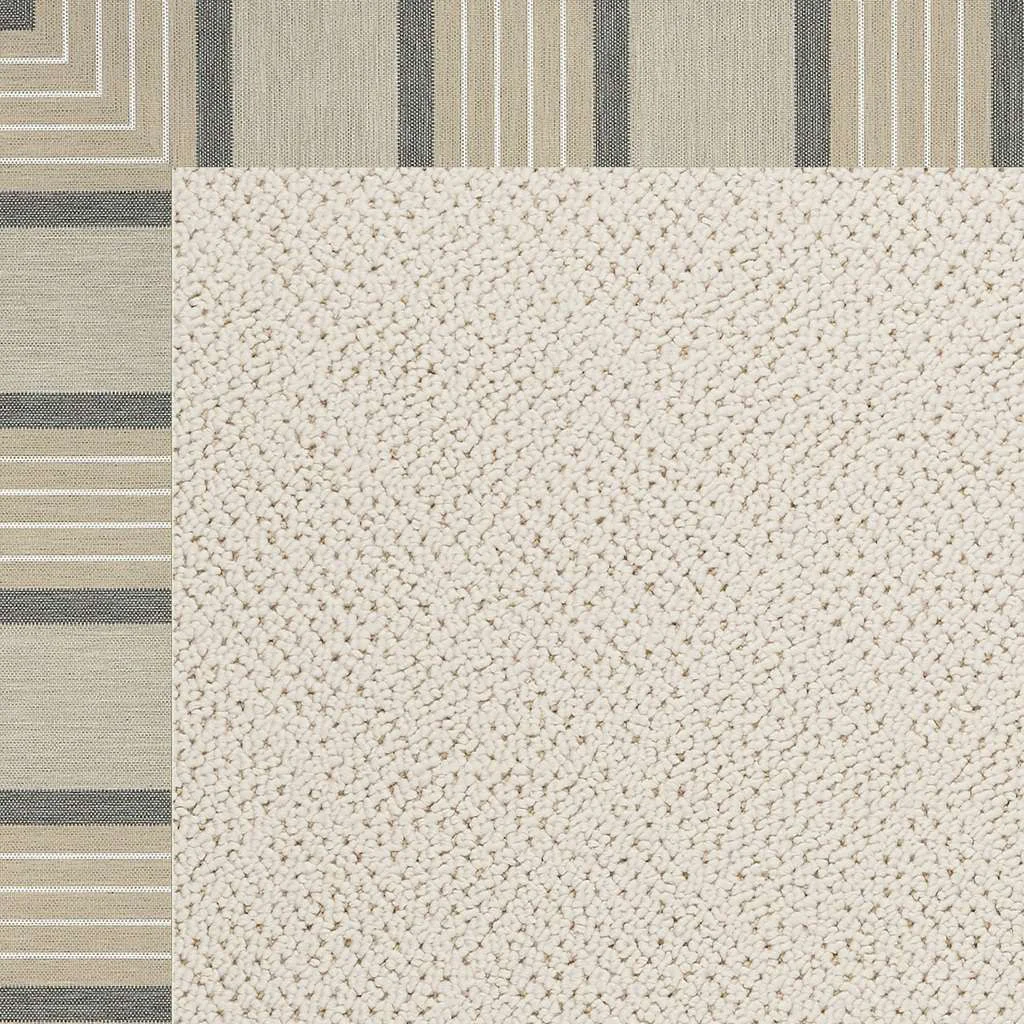 Breathable Creative Concepts Rug – White Wicker Cove Pebble Selected
