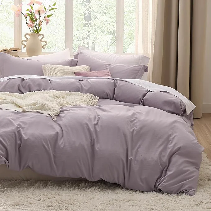Exclusive Bedsure Dusty Purple Duvet Cover Twin Twin XL Size - 2 Pieces Prewashed Polyester Extra Soft Bedding Set Includes 1 Twin Duvet Cover 68 39 39 x90 39 39 with Zipper Closure amp 1 Pillow Sham No Comforter