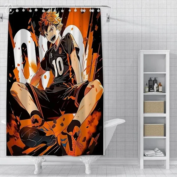 Innovative Shoyo Hinata 3D Shower Curtain Stylish