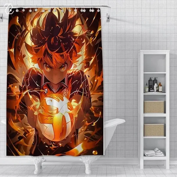 Trendy Shoyo Hinata Anime Shower Curtain Outstanding