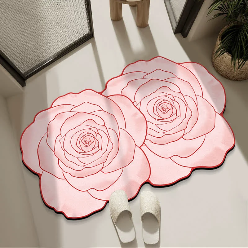Environmentally Friendly Ownkoti Rose Inspired Diatom Mud Bath Mat Fine Crafted
