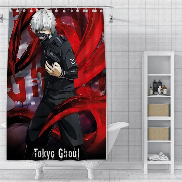 Superior Tokyo Ghoul Colorful Bath Curtains Verified