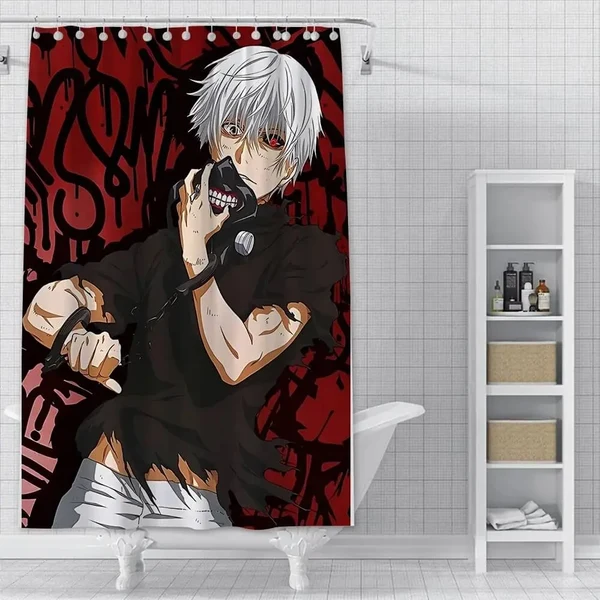 Reliable Tokyo Ghoul Colorful 3D Shower Curtains Stylish