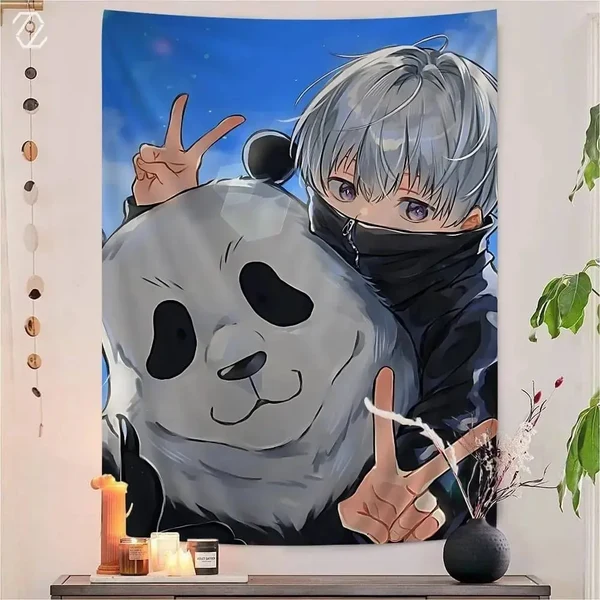 Fine Crafted Inumaki Toge amp Panda Wall Tapestry Top-Quality