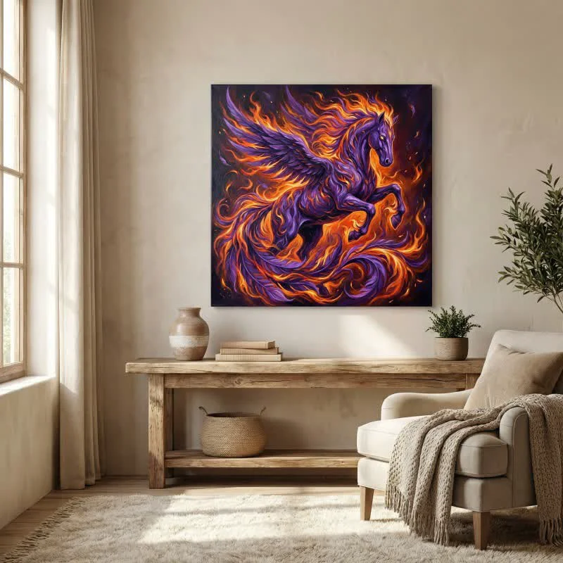 Excellent Ownkoti Majestic Pegasus 3D Effect Decorative Wall Art Consistent