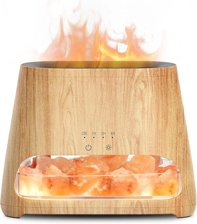 Versatile SALKING 2-in-1 Ultrasonic Essential Oil Diffuser Himalayan Salt Lamp Fine