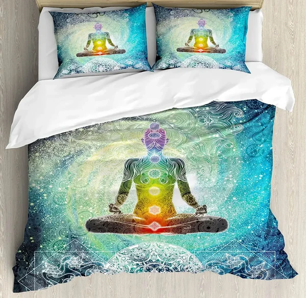 Carefully Designed 3D Yoga Mandala Quilt Cover User-Friendly