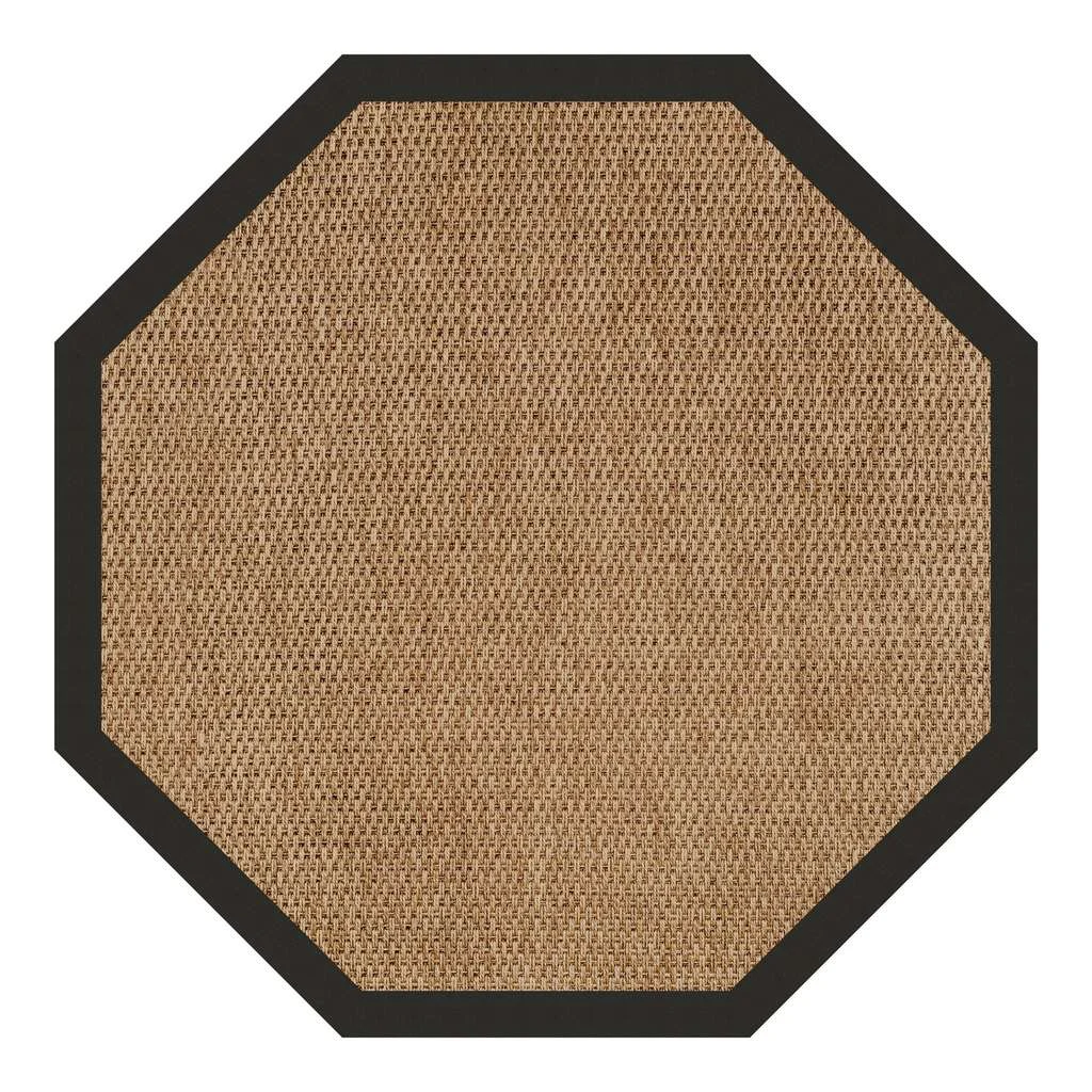 High-Performance Islamorada Rug – Basketweave Canvas Black Pure