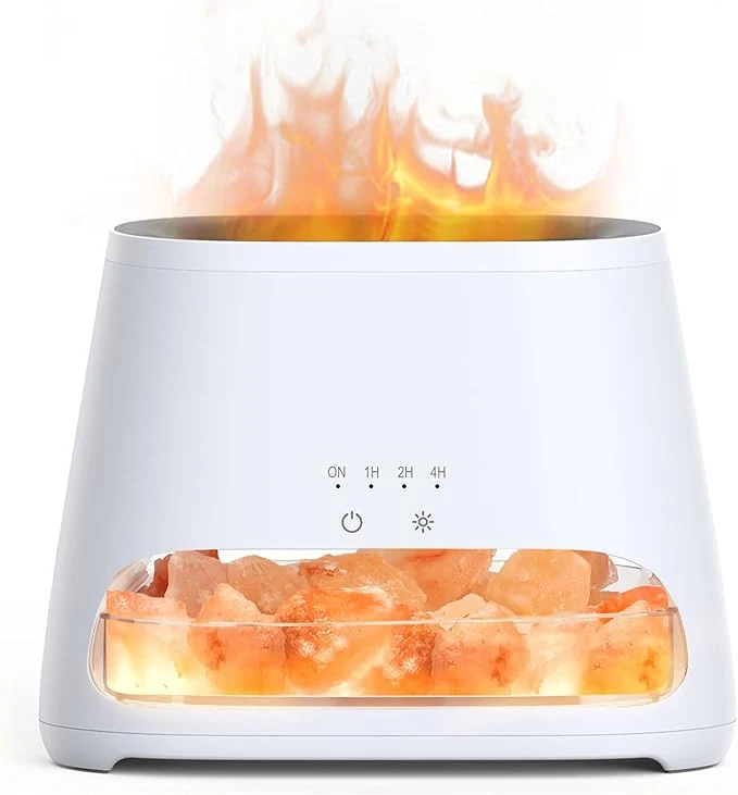 Expertly Made SALKING 2-in-1 Himalayan Salt Lamp Ultrasonic Essential Oil Diffuser Optimized
