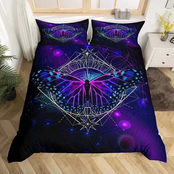 Luxury Colorful Butterfly Duvet Cover Verified