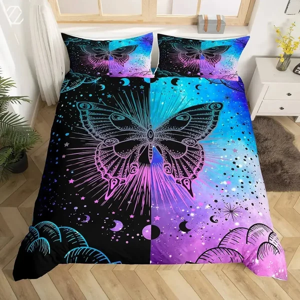 Secure Galaxy Butterfly Bedding Set High-Quality