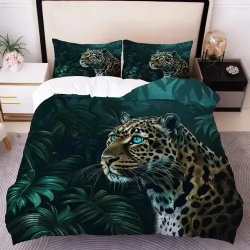 Next-Generation 3D Leopard Duvet Cover Carefully Designed