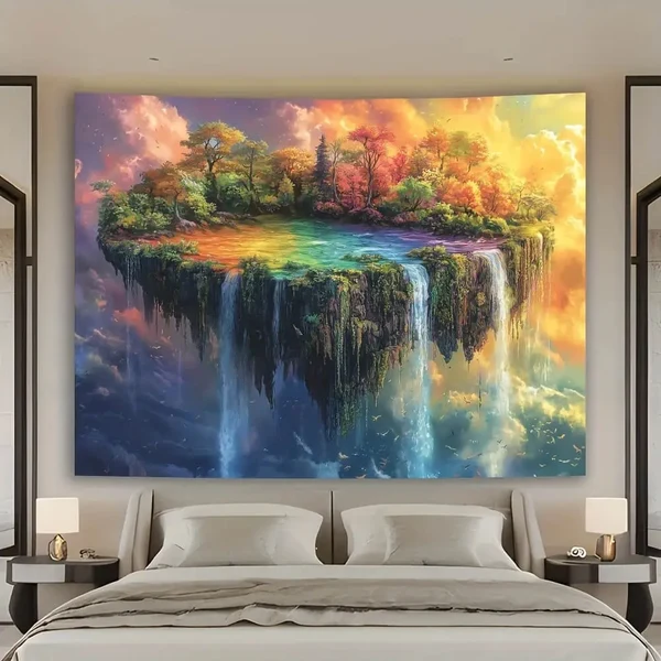 Genuine Waterfall Floating Island Tapestry Dependable