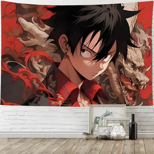 Natural Anime One Piece Luffy Tapestry Fine