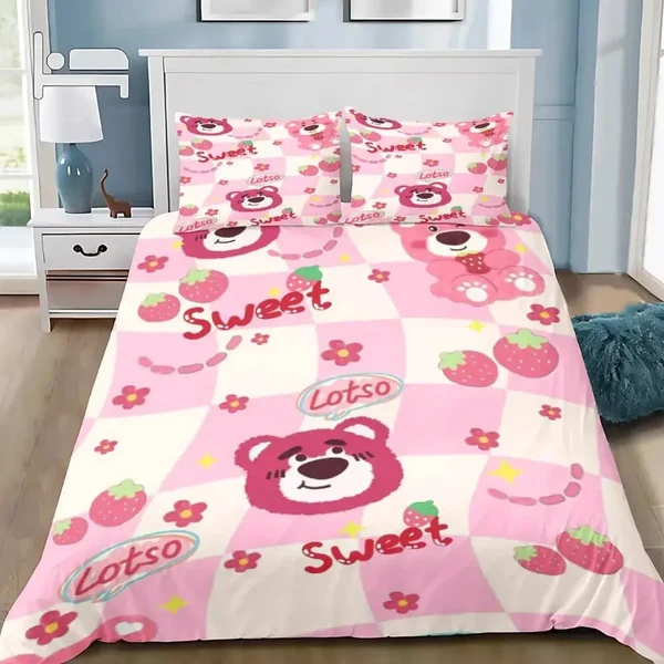 Unique Starwberry Bear Quilt Cover Contemporary