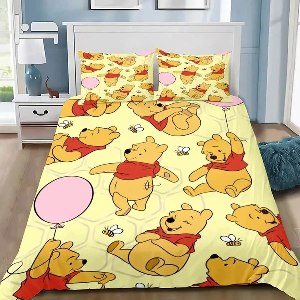 Verified 3D Winnie The Pooh Quilt Cover Excellent