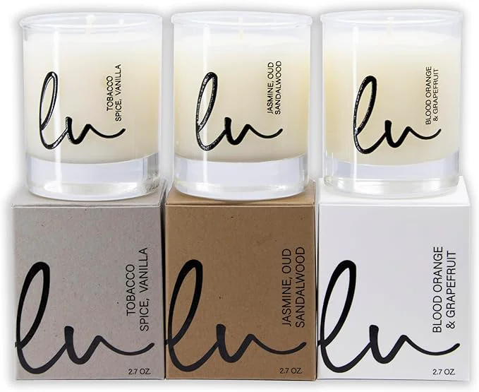 Trendy Lulu Candles Jasmine Oud Sandalwood Tobacco Spice Vanilla Blood Orange Modern