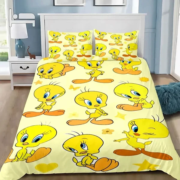 Stylish Tweety Cartoon Duvet Cover Crafted