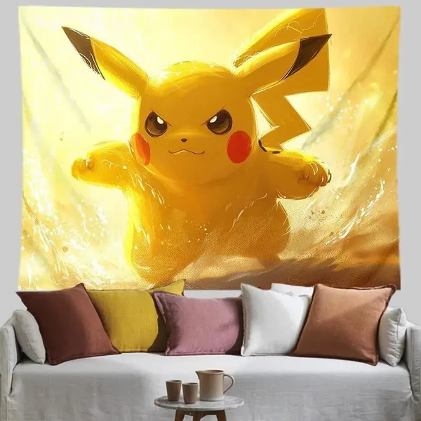 Expertly Made 3D Pikachu Tapestry Unique