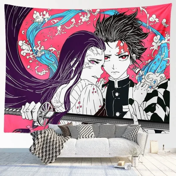 Safe Tanjiro amp Nezuko Fabric Poster Convenient