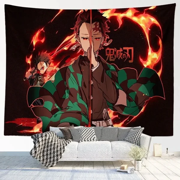 Outstanding Tanjiro Kamado Wall Art Tapestry Relaxed