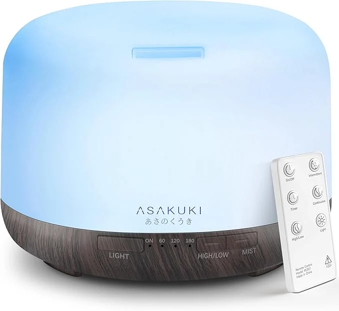 Genuine ASAKUKI Essential Oil Diffuser for Home 500ML Aromatherapy Diffuser Humidifier Versatile