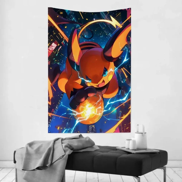 Green Raichu Pokemon Tapestry Safe