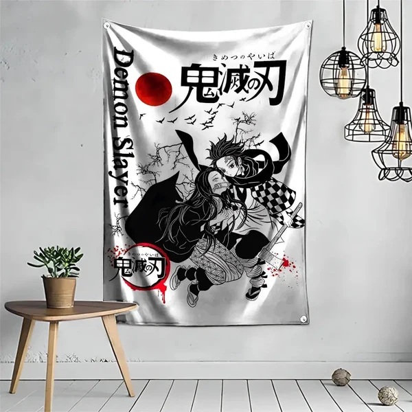 Smooth Demon Slayer Nezuko amp Tanjiro Wall Tapestry Prestigious