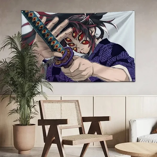Consistent Kokushibo Wall Tapestry – Demon Slayer Upper Moon Decor Carefully Designed