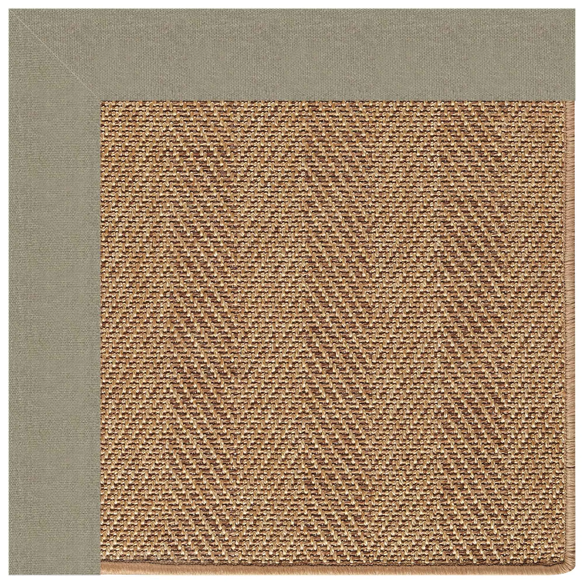 Sustainable Islamorada Rug – Herringbone Canvas Taupe Green