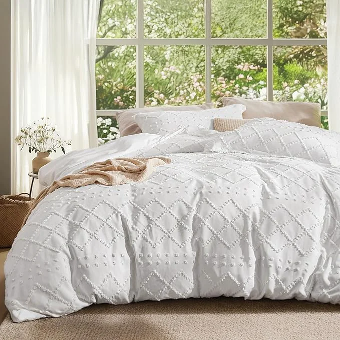 User-Friendly Bedsure Boho Duvet Cover Full Size - White Breathable amp Soft Boho Bedding Machine Washable Comforter Cover for All Seasons Includes 1 Duvet Cover 80 quot x90 quot with 2 Pillow Shams amp Zipper Closure