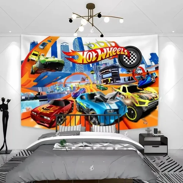 Artisan Hot Wheels Racing Car Wall Tapestry Soft