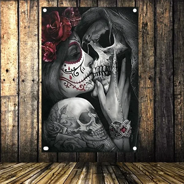 Flexible Skull Decorative Wall Panel Tapestry First-Class