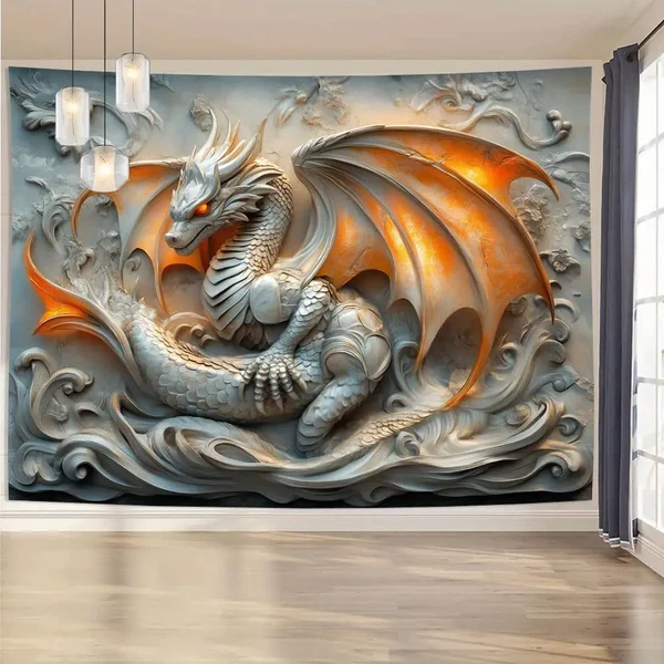 Smooth Majestic Dragon Tapestry Fine