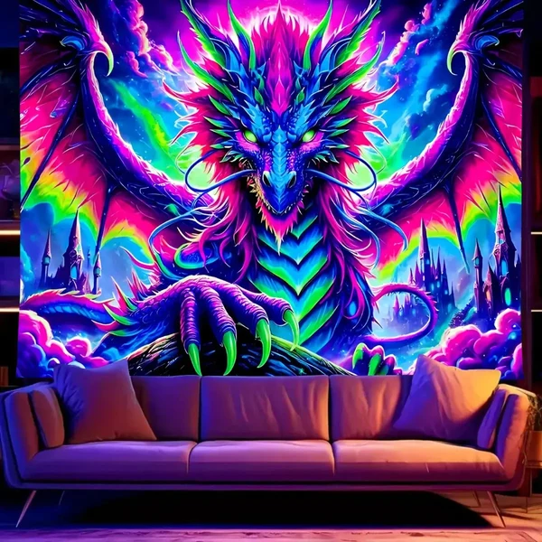 Powerful Cosmic Dragon Scale Backdrop Panel Eco-Friendly