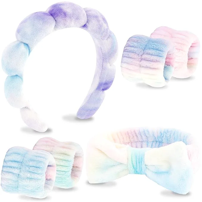 Solid VELSCRUN Spa Headband Makeup Face Wash Skincare Headbands Stuff Smooth