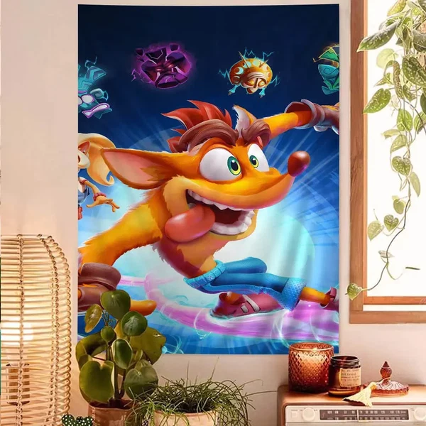Prestigious Crash Bandicoot Wall Tapestry Reusable