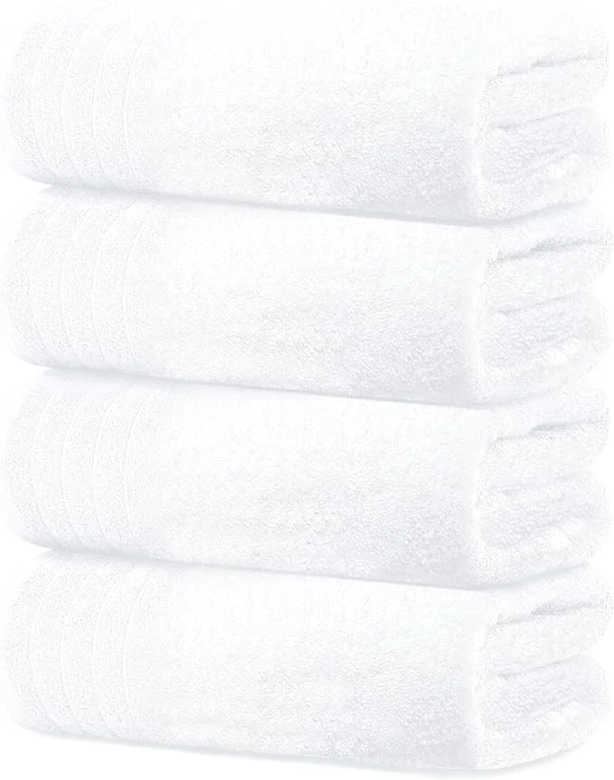 Enhanced Tens Towels Pack of 4 Extra Large Bath Towels 30 x 60 Inches Cotton Official