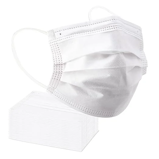 Reusable Borje White Disposable Face Masks 100 Pcs White Face Mask 3 Ply Protection Masks Original