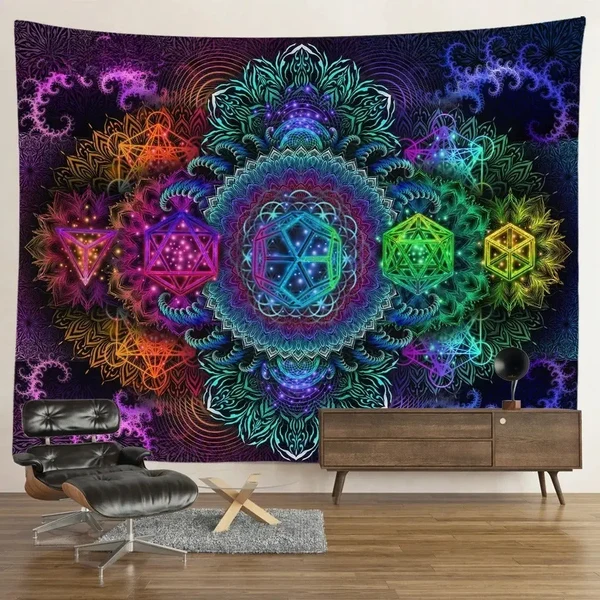 Fine Crafted Platonic Mandala V2 Tapestry Dependable