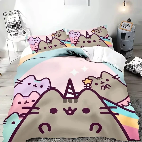 Superior Pusheen Cat Quilt Cover Long-Lasting