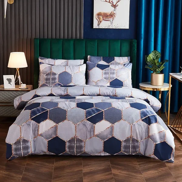 Eco-Friendly Geometric Hexagon Bedding Set Exclusive