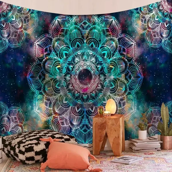 Minimalist Indian Mandala Coffee Shop Wall Tapestry Easy-to-Use