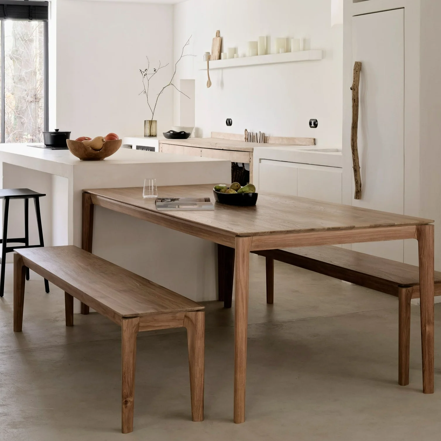 Elegant Bok Solid Teak Bench 50 quot Pure