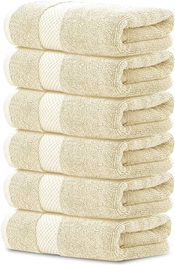 Genuine White Classic Luxury Beige Hand Towels