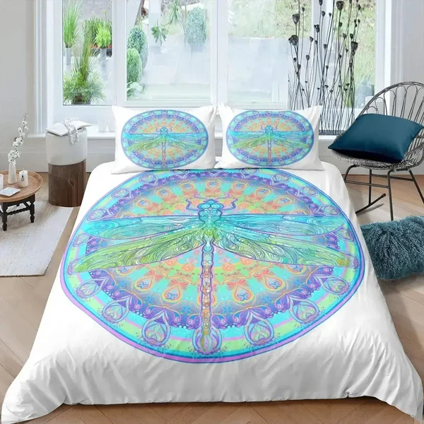 Trendy Mandala Paisley Dragonfly King Size Quilt Cover Exclusive