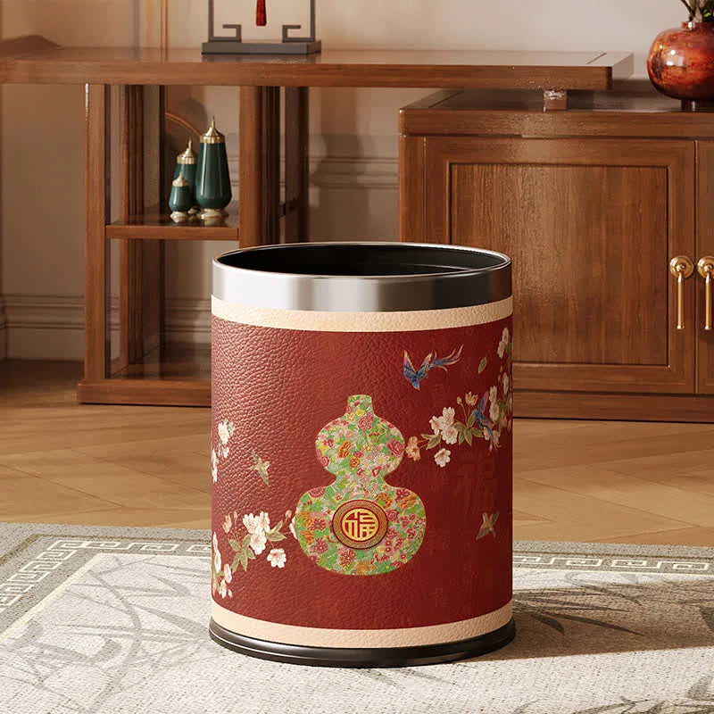 Effective Ownkoti Traditional Oriental Floral Gourd Waste Bin Crafted
