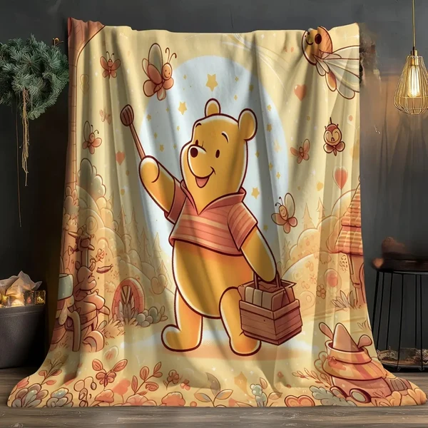 Modern Winnie the Pooh Blanket Contemporary