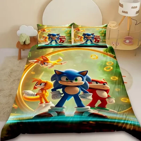 Sophisticated Sonic Duvet Cover Set for Kids Natural