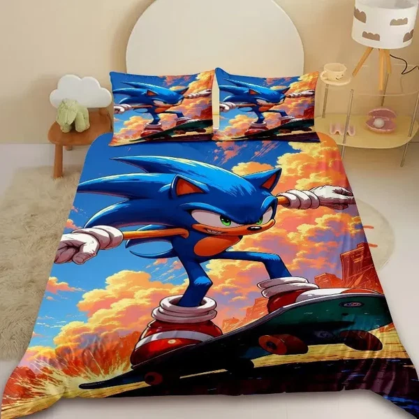 Detailed Sonic Kids Bedding Set Breathable